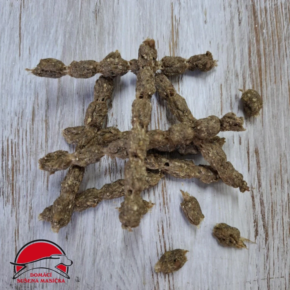 Domácí sušené korálky vepřovo-vemínkové (90g) cca 153ks