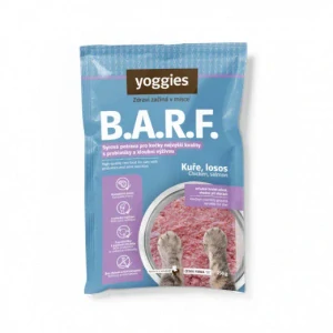 250g Yoggies B.A.R.F. Kuřecí komplet s lososem a brusinkami s probiotiky