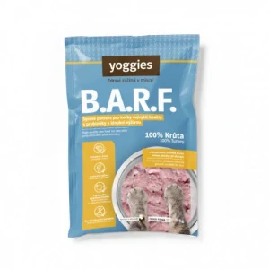 250g Yoggies B.A.R.F. 100% Krůtí komplet s pivovar. kvasnicemi a konopným olejem s probiotiky