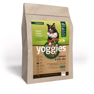 2kg, Jehněčí a bílá ryba, granule lisované za studena s probiotiky Yoggies