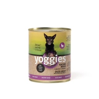 800g Yoggies kachní konzerva s hruškou a jáhlami