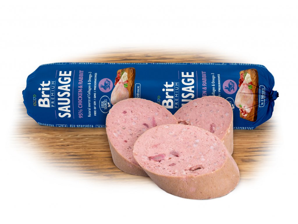 Brit salám kuřecí & králičí (Chicken & Rabbit) 800g