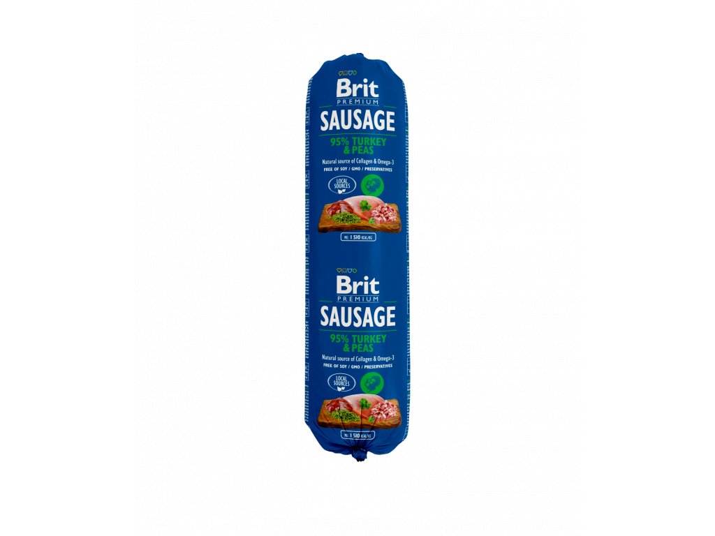 Brit salám krůta & hrášek (Turkey & Pea) 800g