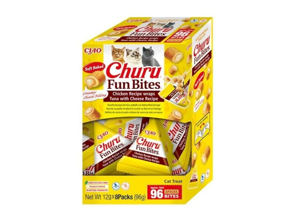Churu Cat BOX Fun Bites Chicken wraps Tuna&Cheese8x12g